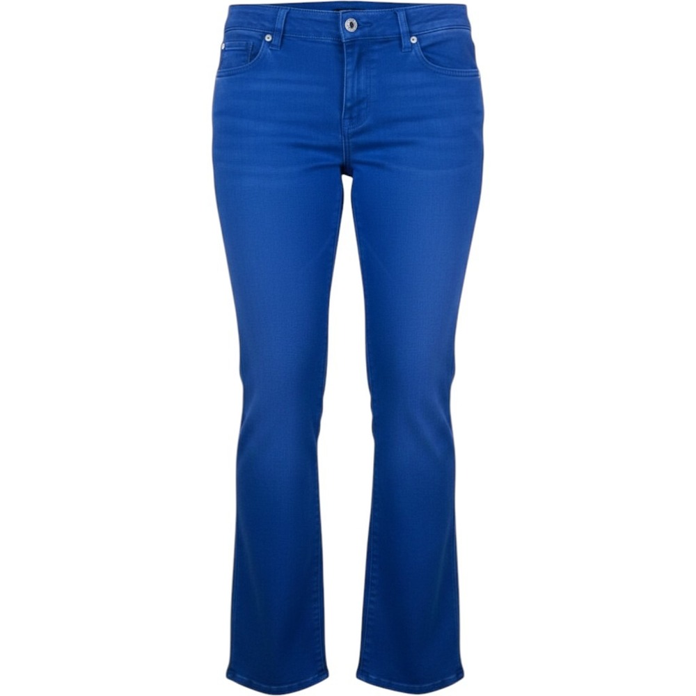 Chicos So Slimming Juliet Straight Leg Pants Cobalt Blue Size 1.5 Short Stretch